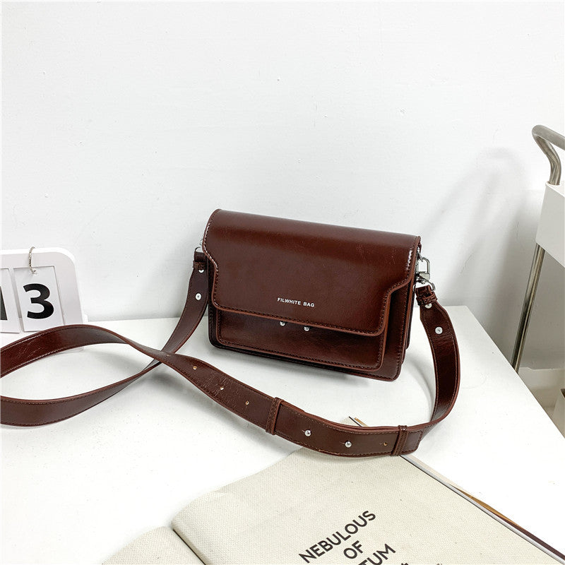 Simple PU Small Square Student Fashion Casual All-match Shoulder Bag