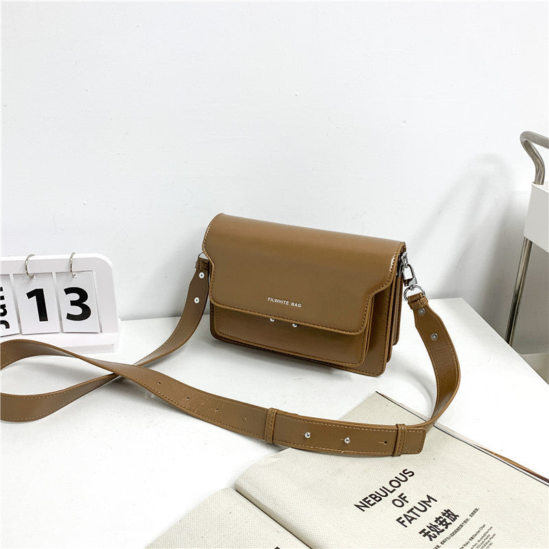 Simple PU Small Square Student Fashion Casual All-match Shoulder Bag