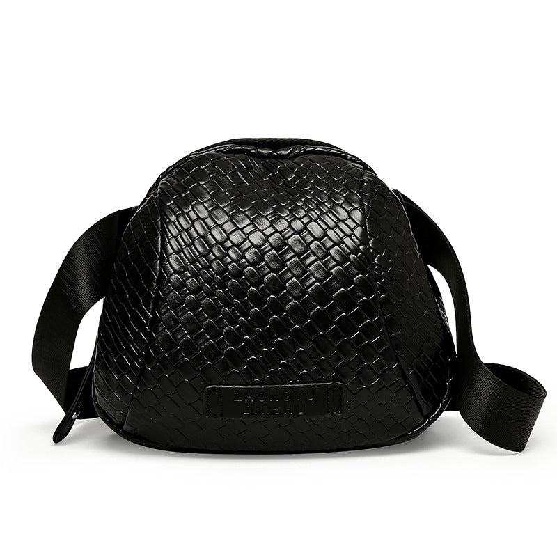 Woven Pu Shell Shoulder Messenger Bag
