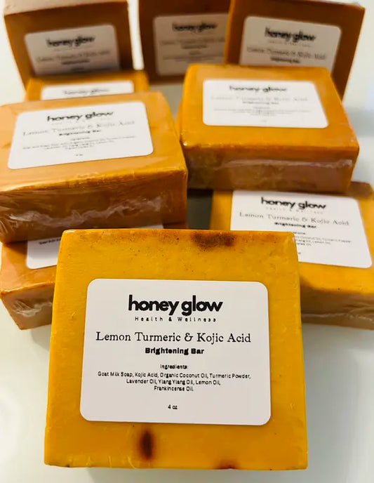 Lemon Turmeric & Kojic Acid Brighetning Soap, Dark Spot Remover, Kojic Acid Soap